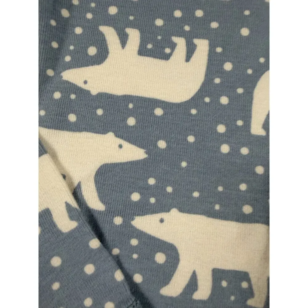 Hanna Andersson Blue Polar Bear Organic Cotton Pajama Set Size 8 (130 cm)